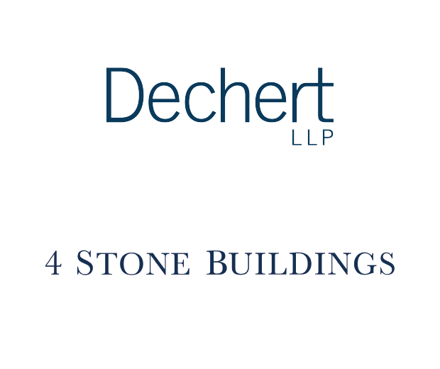 Logos of Dechert and 4 Stone Buildings