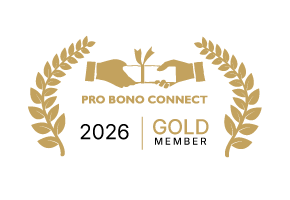 Pro Bono Connect recognition award for 2026 in gold
